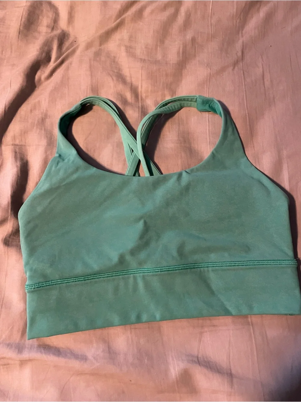 lululemon athletica Teal Green Strappy Sports Bra